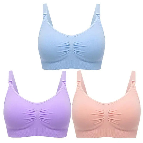 3pcs/Set High Quality Maternity Nursing Bras Cotton Breastfeeding