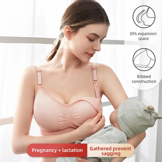 High Quality Plus Size Nursing Bra Breathable Women Breastfeeding