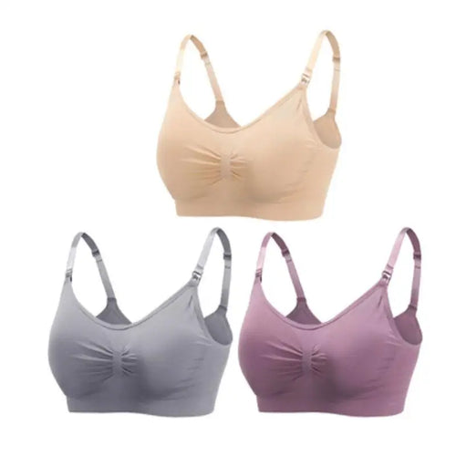 3pcs/Set High Quality Maternity Nursing Bras Cotton Breastfeeding