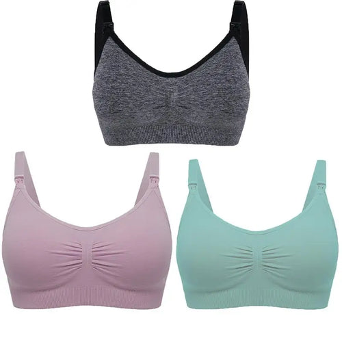 3pcs/Set High Quality Maternity Nursing Bras Cotton Breastfeeding