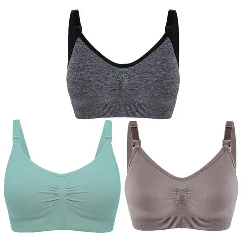 3pcs/Set High Quality Maternity Nursing Bras Cotton Breastfeeding