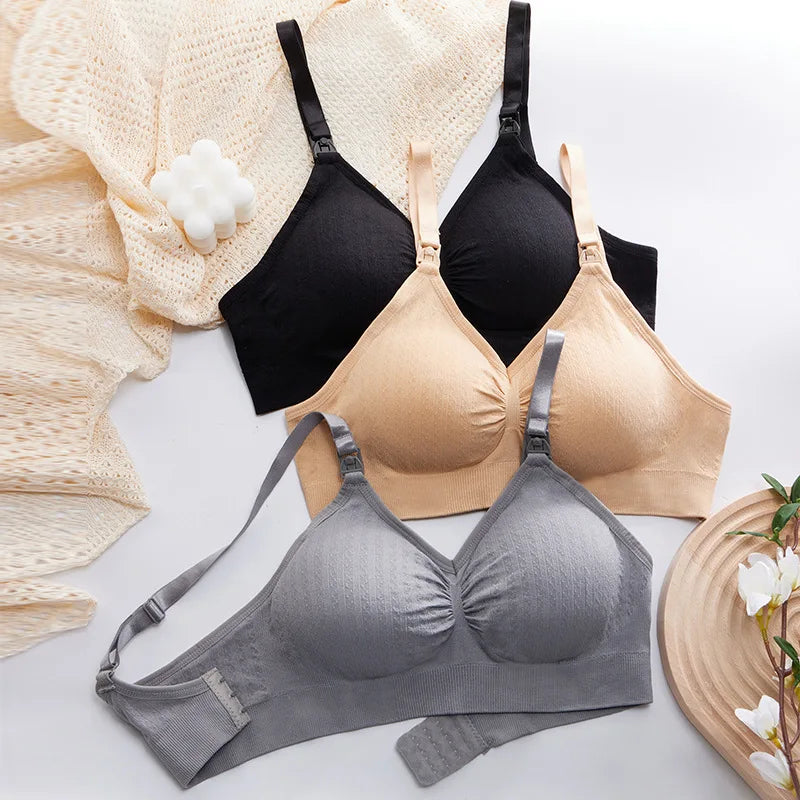 High Quality Single Handed Front Buckle Nursing Bra Breathable Women