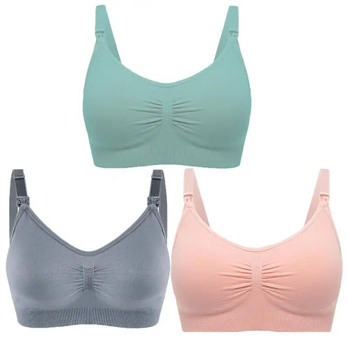 3pcs/Set High Quality Maternity Nursing Bras Cotton Breastfeeding